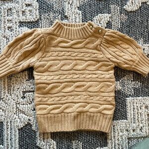 Jane and Jack camel brown collar sweater chunky size 2T